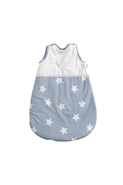 LORELLİ Summer Baby Sleeping Bag Stars, 0-6 Months, 100% Cotton, Blue/Grey