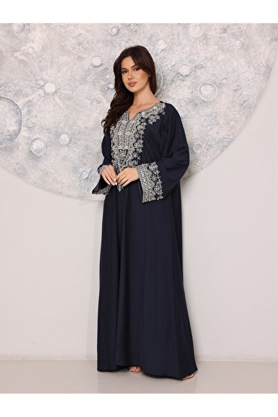 IKKXA Regal Silver Threaded Jalabiya