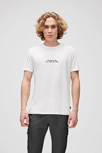 Bad Bear Too Shy Men's White Tshirt Off-White