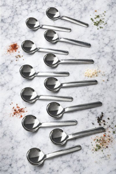 Kitchen Life مجموعة من 12 ملعقة توابل من الفولاذ المقاوم للصدأ، ملعقة قهوة وس...