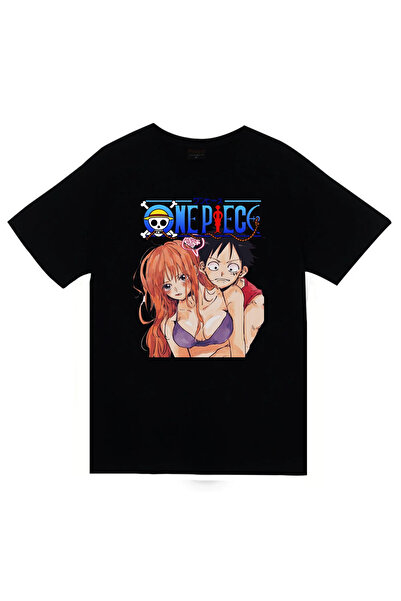 fame-stoned One Piece - Nami - Luffy - Nami X Luffy Printed Unisex 100% Cotto...
