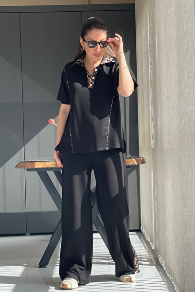 MİSLİNA BUTİK Leo Detay Siyah Takım