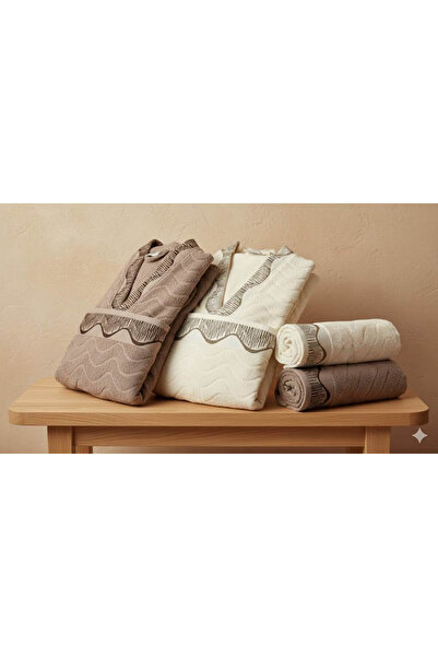 Özdilek Nev Blank Beige-Cream Family Set