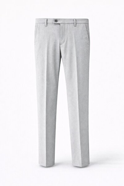 LUMAST Basic Slim Fit Lycra Fabric Trousers