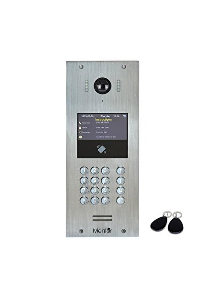 Mentor Unitate video interfonică inteligentă SY058 WiFi PoE, RFID, 50 de locu...
