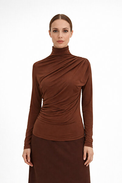 vatanseverbutik Ruched Detail Women's Blouse