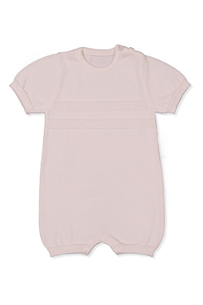 Bebetto Tri̇ko Golf Jumpsuit (Line Pattern) Pink