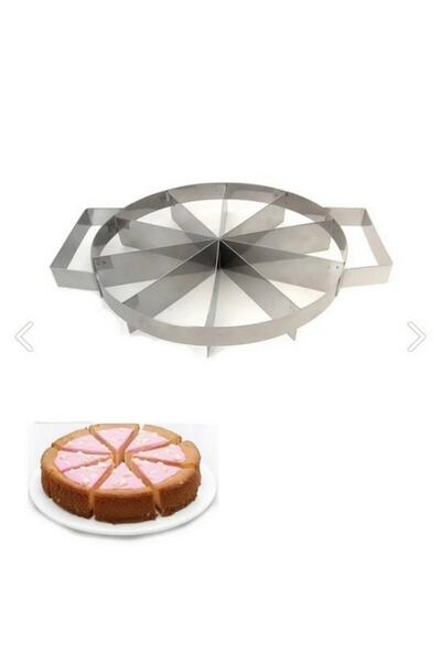 Nar kalıp Narkalıp Practical Round Cake Pastry Slicer Diameter 26 cm 10 Slices