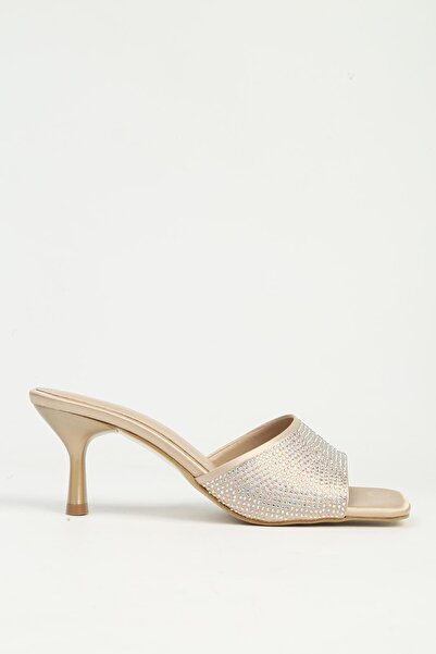 Pierre Cardin Women's Gold Heeled Slippers Pc-55768