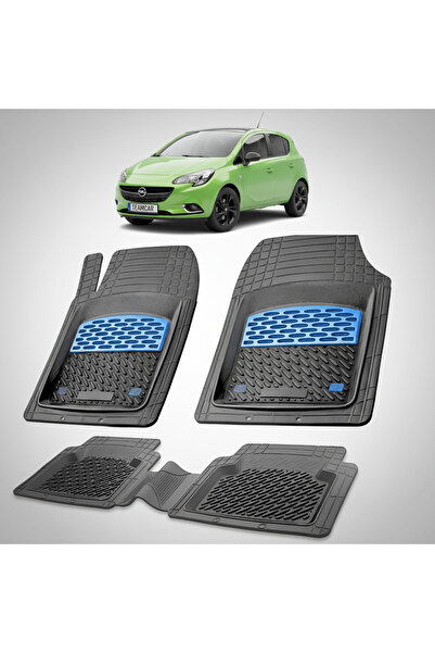 TEAMCAR Πατάκια δαπέδου συμβατά με Opel Corsa E Hatchback 2014-2019 | Μπλε