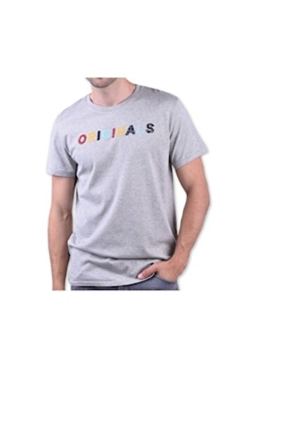 Jack & Jones Gray T-Shirt with Print, Regular Fit, Size L