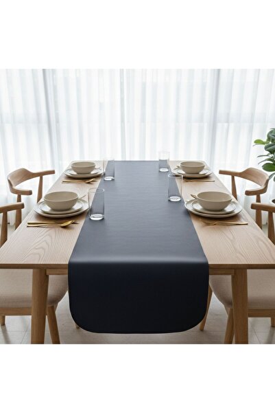 Grand Fine Art 1 Piece Leather Runner with Oval Edges - 40X140 cm