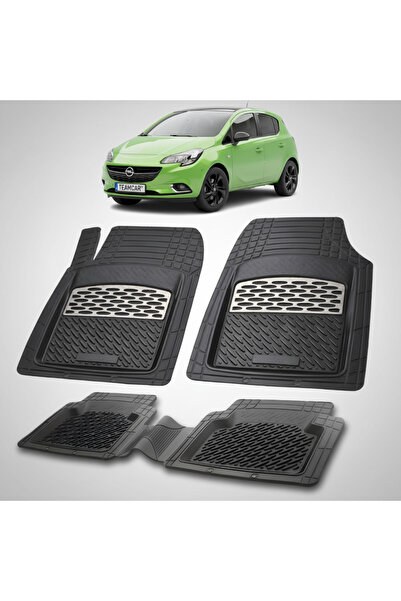 TEAMCAR Πατάκια δαπέδου συμβατά με Opel Corsa E Hatchback 2014-2019 | Ασημί