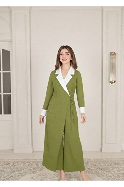 alqarat Eva Summer Blazer-Collar Jumpsuit Dress