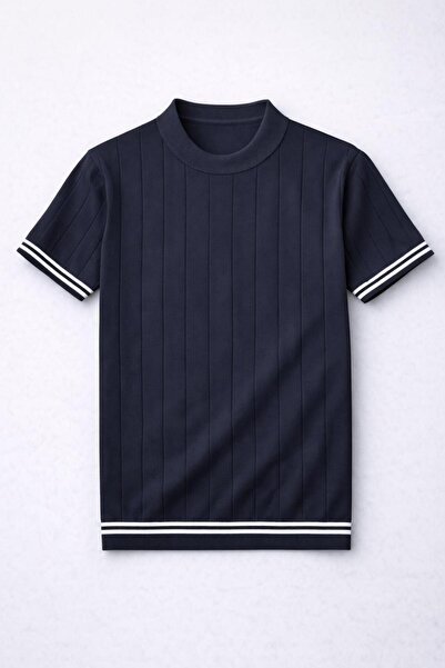 Valiberta Dale Striped Cuff Crew Neck Slim Knitwear Knitted Regular Fit Men's...