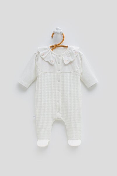 Caramell 0-6 Months Only Flowers Flowy Jumpsuit - Ecru