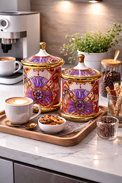 ACAR Queen Victoria Whisper Porselen 2 Boy Kavanoz Takımı