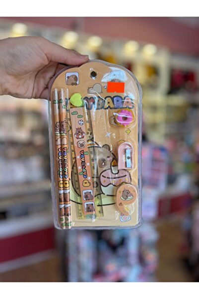 İNCİ AKSESUAR Sevimli Karakterli Cetvelli KırtasiyeSeti