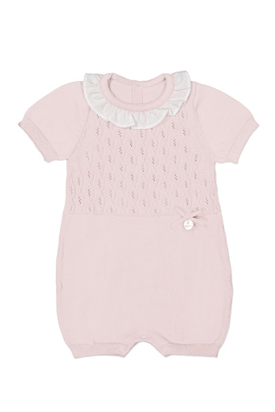 Bebetto بدلة جولف تريكو (نمط بورغو) وردية اللون