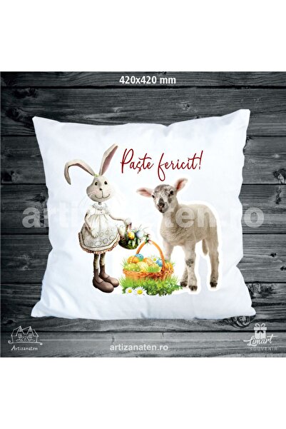 LimArt Multicolored Easter Decorative Cushion 45x45 cm - festive Easter design