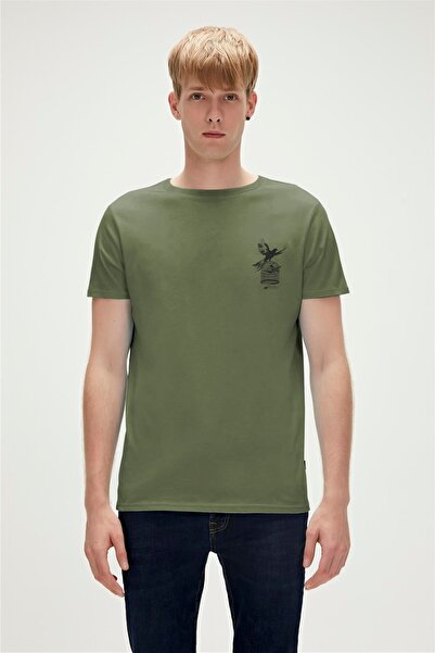Bad Bear Fish Dream Thyme Men's Khaki Tshirt