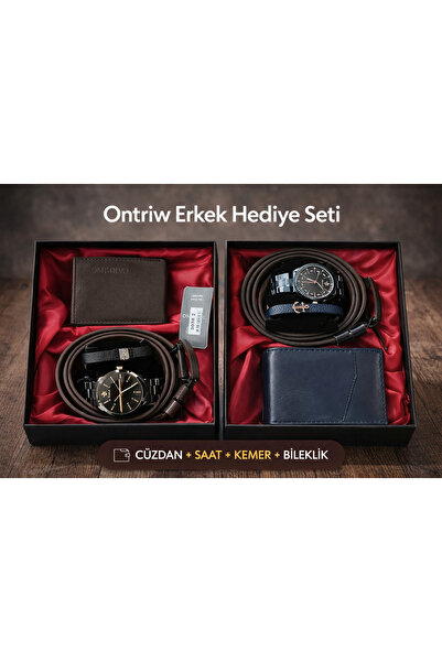 SPOLO Erkek Kombin Hediye Seti – Cüzdan + Saat + Kemer + Bileklik