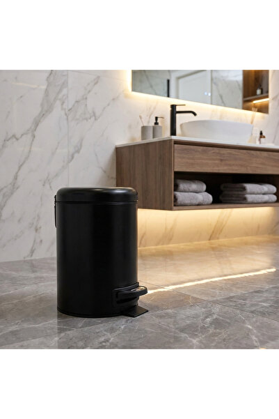 Bürke Coș de gunoi cu pedală din oțel inoxidabil Elit de 3 litri, pentru biro...