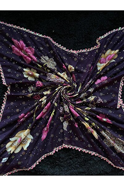 Beykan handmade Beaded Embroidered Scarf/Yemeni/Write/Headscarf