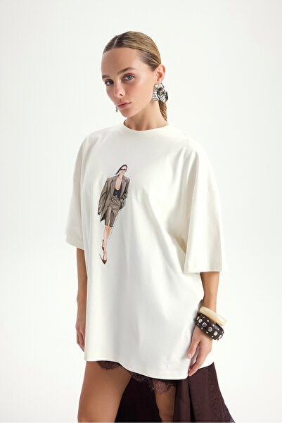MAI STUDIOS CO. Alix Oversize Λευκό T-Shirt