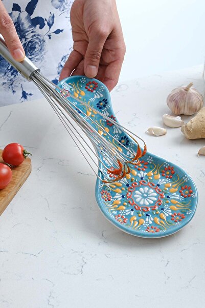 EvaniLife Seramik El İşçiliği Kaşık Altlığı Kepçe Altlığı Kaşıklık Kirli Kaşı...