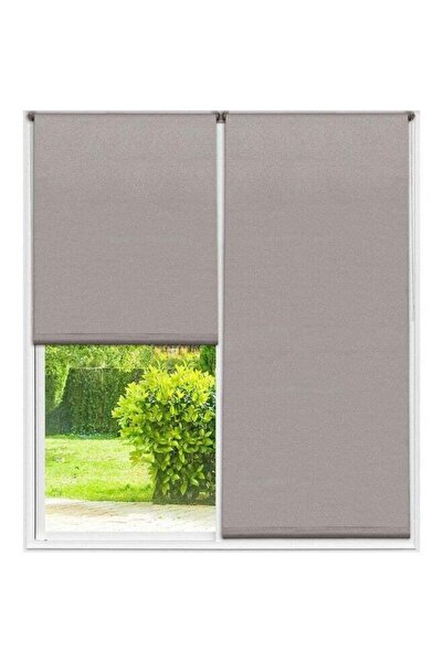 Luance High Quality Textured Blackout Roller Blinds Taupe 200 x 200 cm