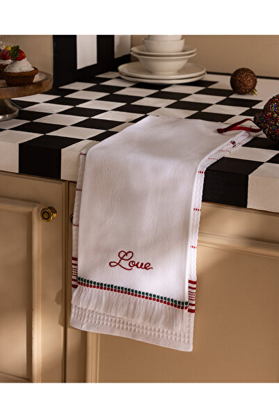 Madame Coco Set de prosoape de bucătărie Tonnerre, 2 piese, 100% bumbac - Alb