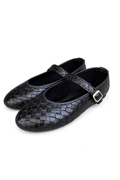 RoseVeno Дамски черни кожени обувки с мотиви, с катарама, регулируеми, леки, ...