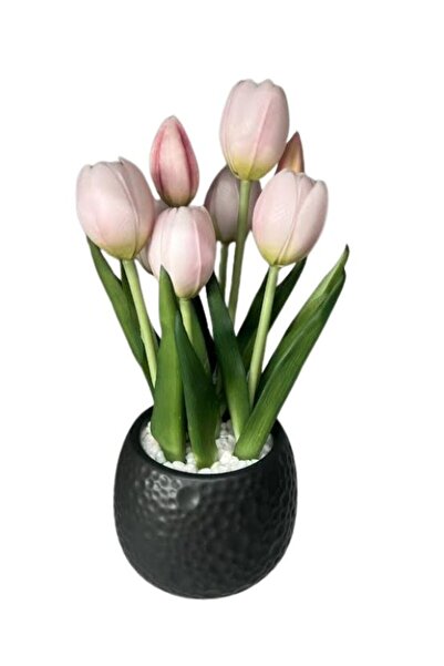 Noname Artificial tulips in a pot 32 cm, PINK