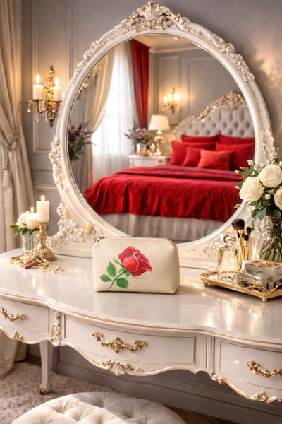 Hope Blooms Makeup Bag Hand Made Printed Zipper Bag