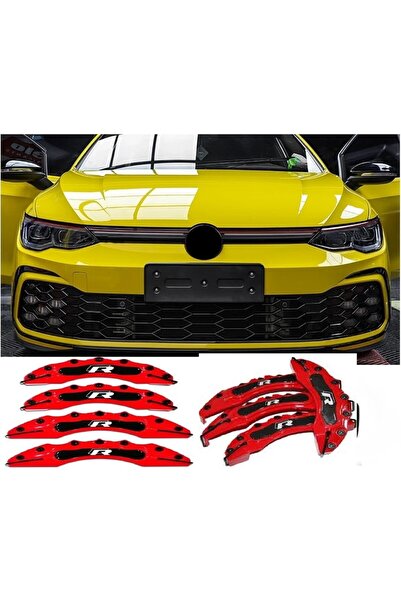 X POWER TUNİNG Vw Golf 8 17.18.19 Janta Uyumlu Kırmızı 4.lü R Kaliper Kapagı