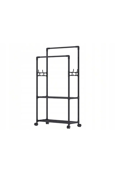 zola Cuier metalic pentru umerașe, 2 rafturi, 2 spații pentru umerașe, 166x56...