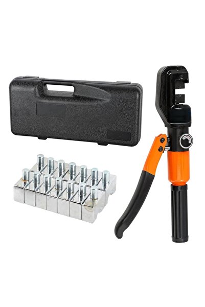 zola Hydraulic crimping pliers 4-70 mm², 10T, 8 dies, 31 cm, black/orange