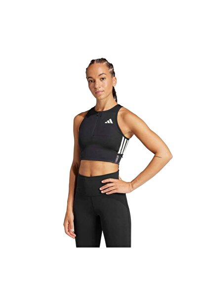 adidas Jn7162-K Adızero Crop W Women's T-Shirt Black