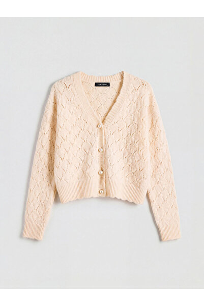 LC Waikiki ΝΕΑ ΣΕΖΟΝΑ ΑΠΟ ΤΗΝ GÜLİS GİYİM Κίτρινη ζακέτα πλεκτή με λαιμόκοψη ...