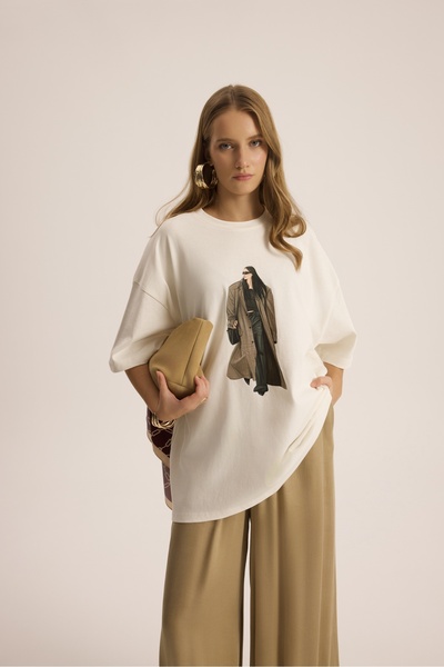 MAI STUDIOS CO. Quinn Oversize Beyaz T-Shirt