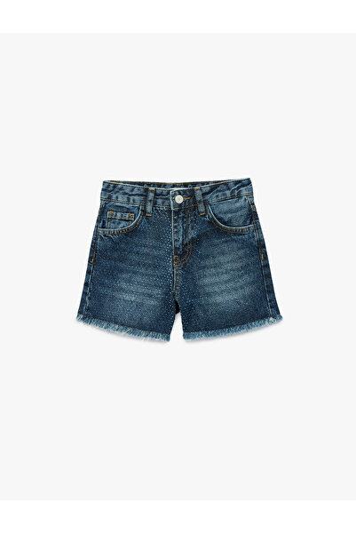 Koton Pamuk lu Sa džepovima Široki model Denim kratke hlače