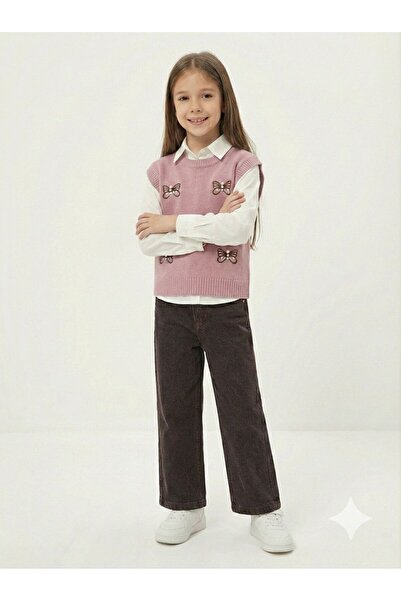 Lesso Kids Gömlek, Kazak ve Pantolon 3’lü Takım – Çocuk Günlük Kombin