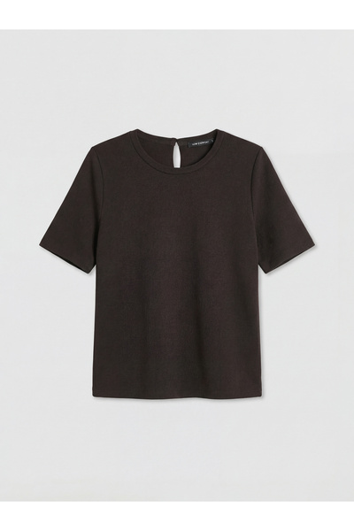 LC Waikiki NOUL SEZON DE LA GÜLİS GİYİM Pulover tricotat maro Bisi guler rotund