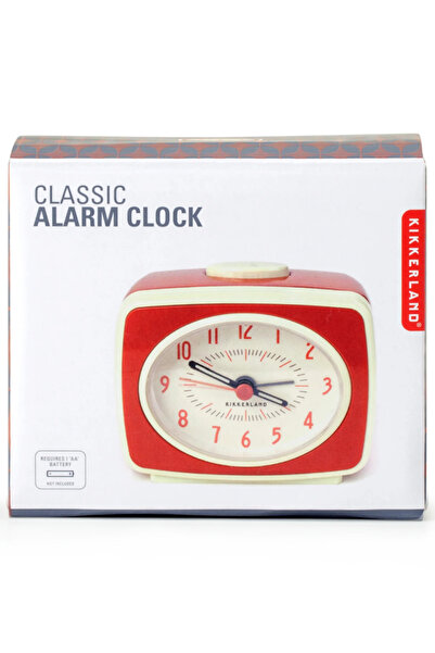 Kikkerland Ceas deșteptător clasic mic, roșu (AC14-RD-EU)