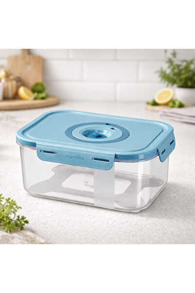 Seoul Vacuum Fresh Storage Container 1300 ml 20X14X9Cm 1 Piece with Date Disp...