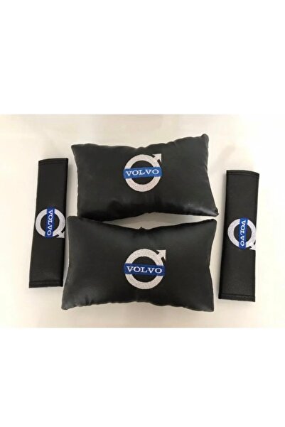 CİHAN GROUP Volvo Nakışlı Deri Oto Boyun Yastığı Ve Kemer Pedi