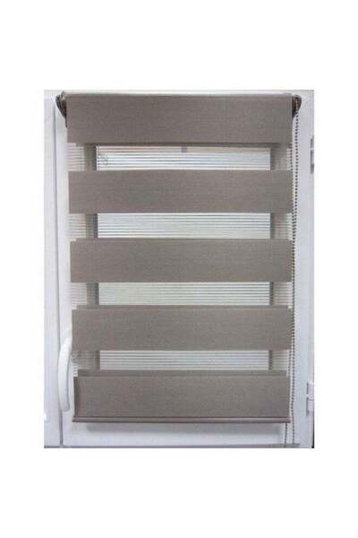 Luance Zebra Day-Night Roller Blinds Taupe 120 x 180 cm