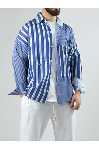 COCOPELLI Design Blue Men's Shirt Coc2900