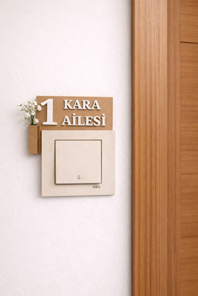 ETERNA Kişiye Özel Dış Kapı Zil Anahtar Üstü Aile İsimliği- Aile Soyadı ve Da...